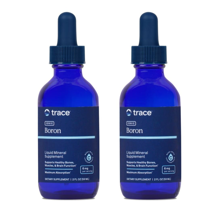 Trace Minerals Ionic Boron — Liquid Boron for Bone & Muscle Support (2 oz, 2 Pack)
