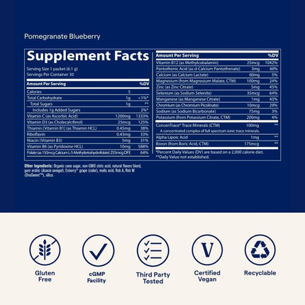 Trace Minerals Power Pak Multivitamin Packets – Electrolyte Support