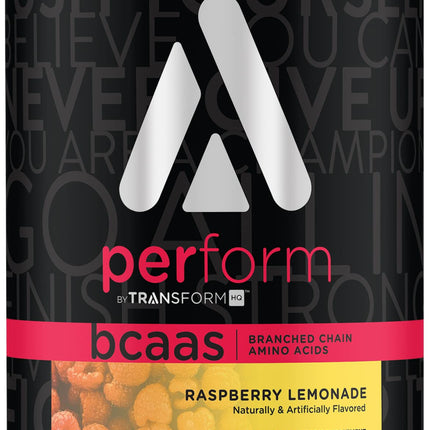 TransformHQ BCAA 2:1:1 Powder - Raspberry Lemonade, 28 Servings | Gluten Free, Non-GMO