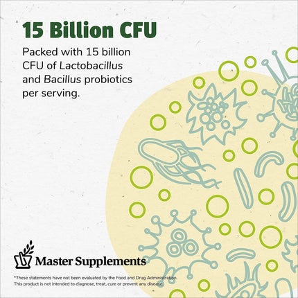 TruFlora Master Supplements – Probiotic & Enzyme Blend for Gut Health & Energy (64 Servings, Gluten Free)