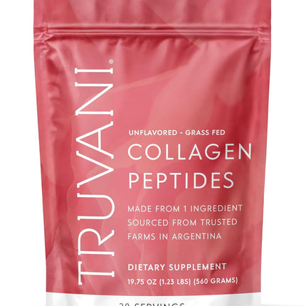 Truvani Hydrolyzed Collagen Peptides – Unflavored, 28 Servings, 20g Grass-Fed Collagen | Dairy & Gluten Free