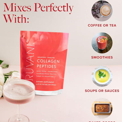 Truvani Hydrolyzed Collagen Peptides – Unflavored, 28 Servings, 20g Grass-Fed Collagen | Dairy & Gluten Free