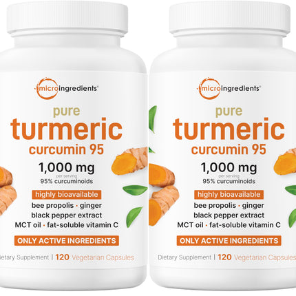 Micro Ingredients Turmeric Curcumin 1000mg | 240 Veggie Capsules | 95% Curcuminoids