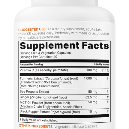 Micro Ingredients Turmeric Curcumin 1000mg | 240 Veggie Capsules | 95% Curcuminoids