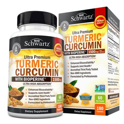 Turmeric Curcumin 1500mg with BioPerine – 95% Curcuminoids, Joint Support