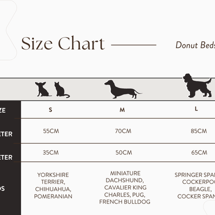 THE BALMORAL | LUXURY HERRINGBONE CALMING DONUT DOG BED