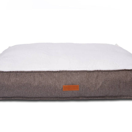 THE LINCOLN | LUXURY TWEED FLAT PILLOW DOG BED