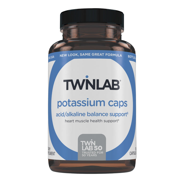 Twinlab Potassium Caps - Electrolyte Support for Heart & Muscle Health
