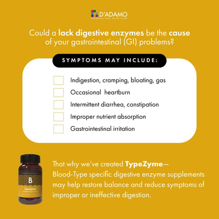 D'Adamo TypeZyme – Digestive Enzyme for Blood Type B