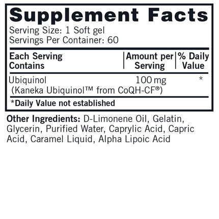Ubiquinol 100 mg Super CoQ10 – Bioavailable CoQ10 Supplement