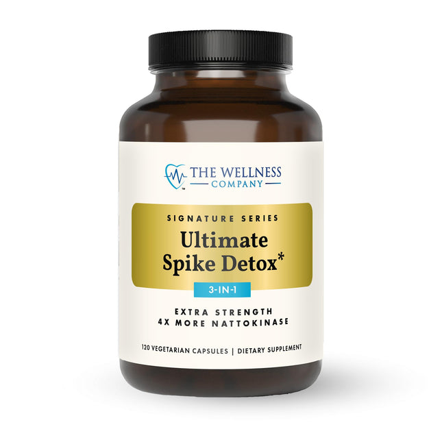 The Wellness Company Ultimate Spike Detox – 3-in-1 Nattokinase, Turmeric & Bromelain | 60ct