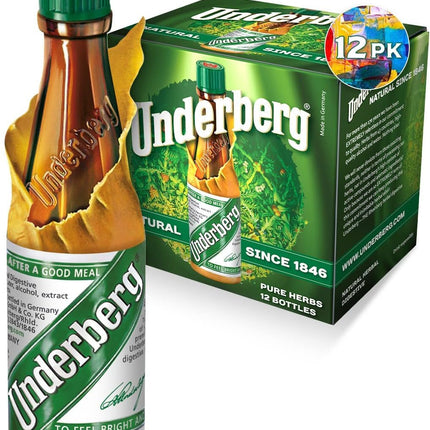 Underberg 12 Bottle Pack - German Herbal Digestive Bitters