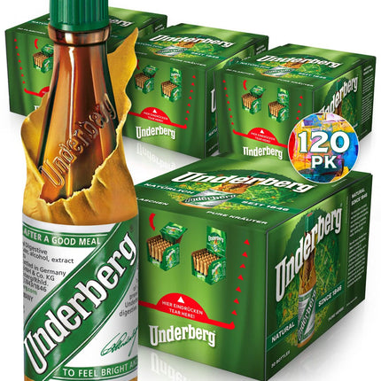 Underberg 120-Bottle Full Case — 4x30 Bottle Convenience Pack