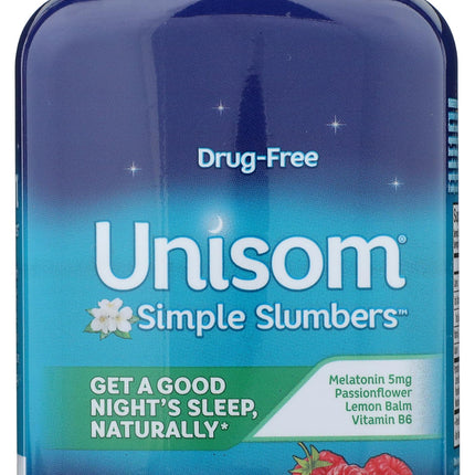 Unisom Melatonin Gummies 5mg Midnight Raspberry - 60 Count
