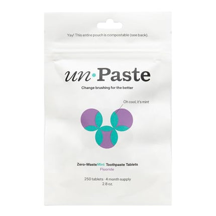 Unpaste Toothpaste Tablets - New Formula, Fluoride Mint, Xylitol Free, 250ct