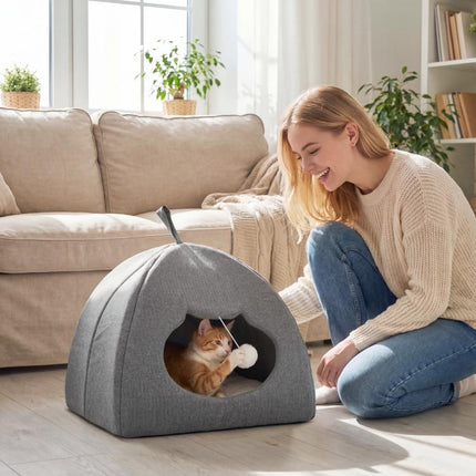 Cat cave bed – product detail image 2