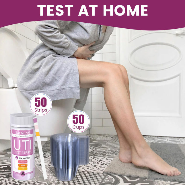 UTI Test Strips for Women – 50 Count 3-in-1 UTI Kit for At-Home Urinalysis
