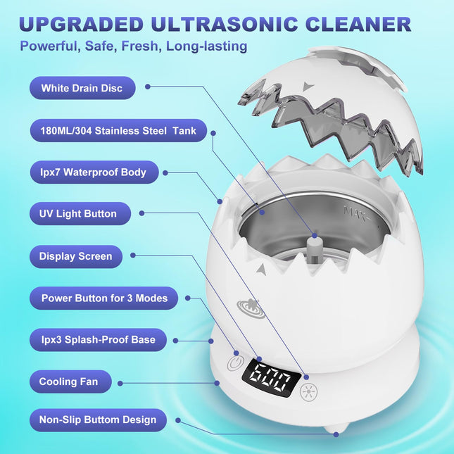 Ultrasonic Retainer Cleaner 45kHz – Denture & Aligner Cleaning Machine