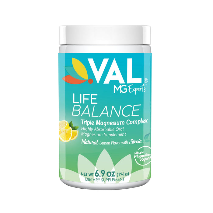 VAL Triple Magnesium Complex – Lemon Flavor, 400mg Mg + B6 | 6.9 oz