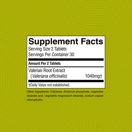 Nature's Sunshine Valerian Root Extract Time Release - 60 Capsules | Sleep & Relaxation