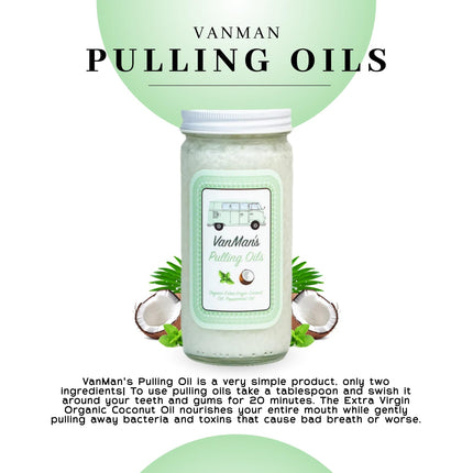 Vanman's Oil Pulling Oil for Teeth and Gums — Organic Coconut & Peppermint
