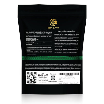 Koa Kava Vanuatu Kava Powder – Noble Waka Kava from Lateral Roots (1 lb)