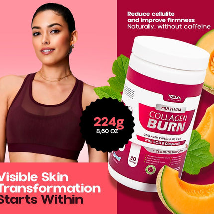 VDA Collagen Burn – Flavorless Hydrolyzed Collagen with Peptides (30 Servings)