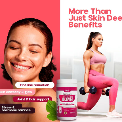 VDA Collagen Burn – Flavorless Hydrolyzed Collagen with Peptides (30 Servings)