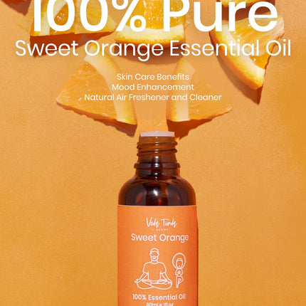 VTS Essential Oils Set – Lavender, Sweet Orange & Tea Tree | Premium Grade with Droppers