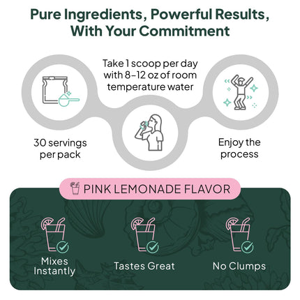 Organics Ocean Krealyte Fusion: Instantized Creatine Monohydrate + Electrolytes, Pink Lemonade, 30 Servings