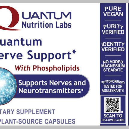 Quantum Nutrition Labs Nerve Support – Brain & Nerve Health Nootropic (60 Veggie Capsules)