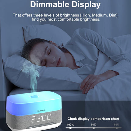 Versatile 300ml Essential Oil Diffuser with Bluetooth Speaker & Alarm Clock