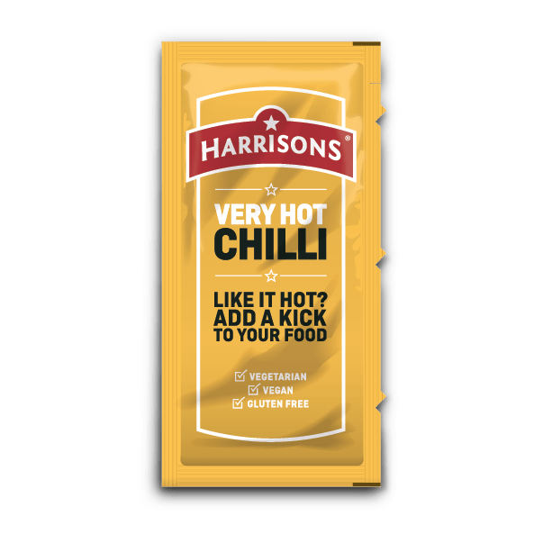 Very Hot Chilli Sauce Sachets – Case of 200