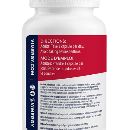 Vimergy Adapto-B Complex – High Potency 8 B Vitamins, Rhodiola & Hawthorn (120 Servings)