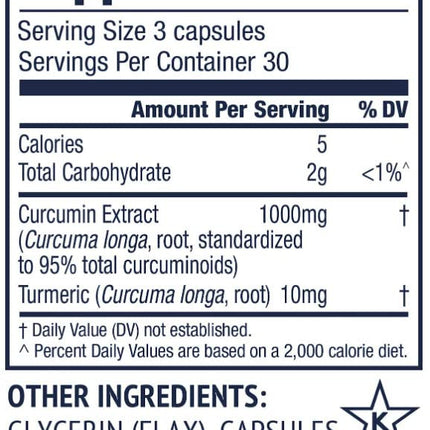 Vimergy Curcumin with Turmeric Liquid Capsules – 1000mg per Serving, Non-GMO, Gluten-Free, Vegan & Kosher