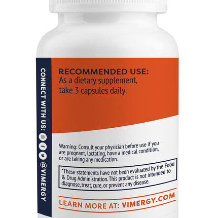 Vimergy Curcumin with Turmeric Liquid Capsules – 1000mg per Serving, Non-GMO, Gluten-Free, Vegan & Kosher