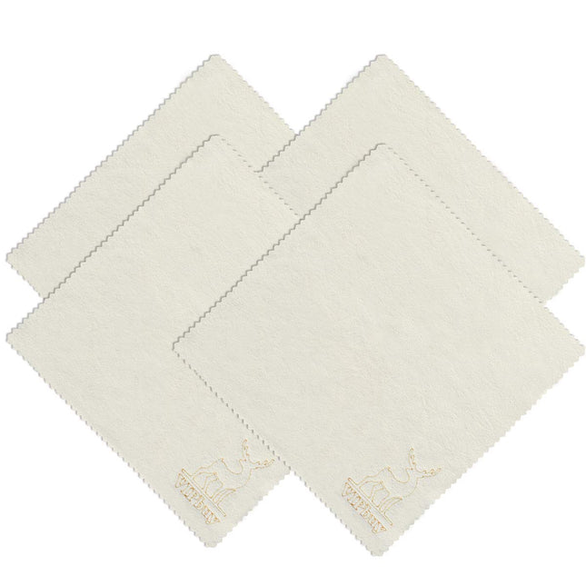 VIPbuy 4 Pack Natural Chamois Cleaning Cloths (8x8) for Glasses & Screens