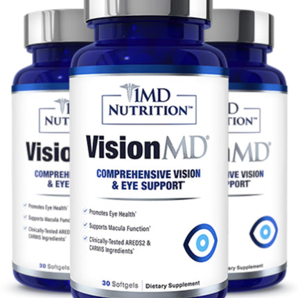 1MD Nutrition VisionMD Eye Carmis – Lutein & Zeaxanthin AREDS2 Formula | 90 Softgels (3-Pack)