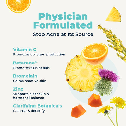 VitaMedica Clear Skin Vitamin Formula — Noncystic Acne Support (2 Pack)