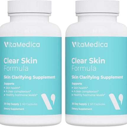 VitaMedica Clear Skin Vitamin Formula — Noncystic Acne Support (2 Pack)