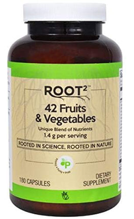 Vitacost ROOT2 42 Fruits & Vegetables – 180 Capsules | 1.4 g per Serving