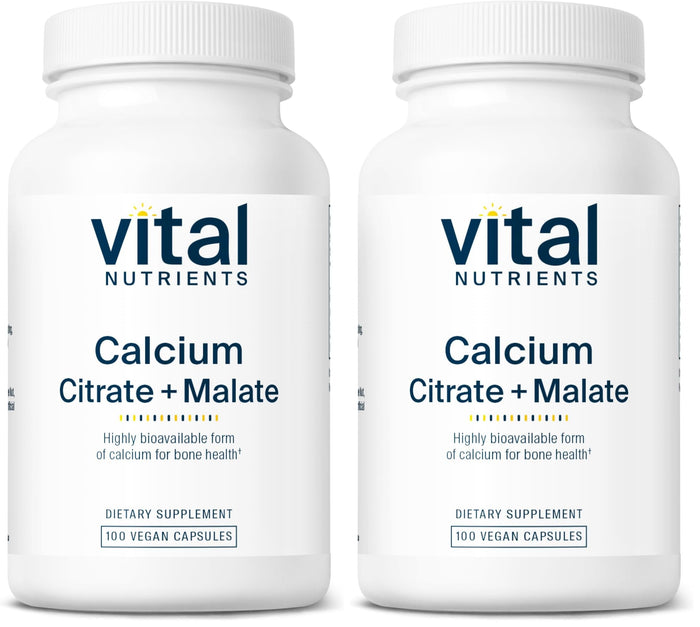 Vital Nutrients Calcium Citrate & Malate Complex 150mg – Vegan | Pack of 2 | Bone, Muscle & Heart Health