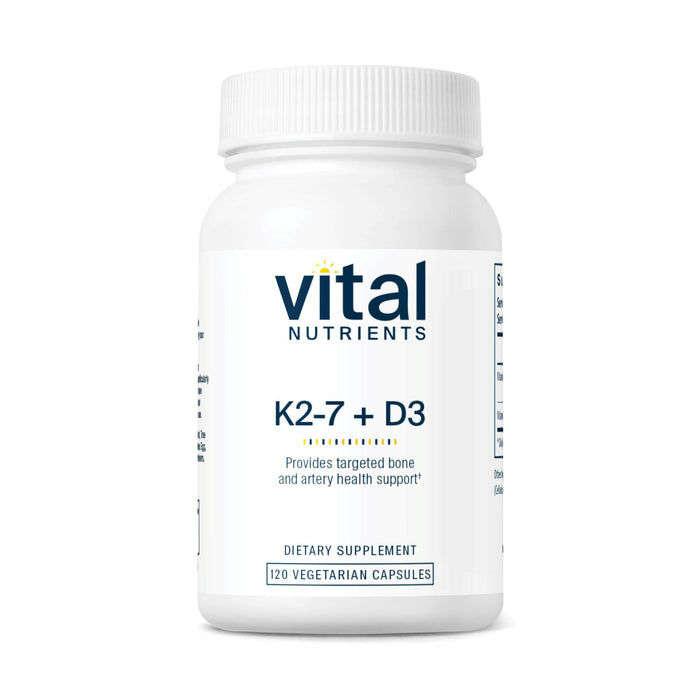 Vital Nutrients Vitamin D3 + K2 2000 IU — Bone & Muscle Support | 120 Capsules