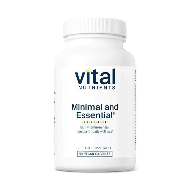 Vital Nutrients Minimal and Essential Multivitamin | Vegetarian One per Day Multi Vitamin, Mineral, & Antioxidant Supplement* | Iron-Free | Gluten, Dairy, Soy Free | Non-GMO | 90 Capsules
