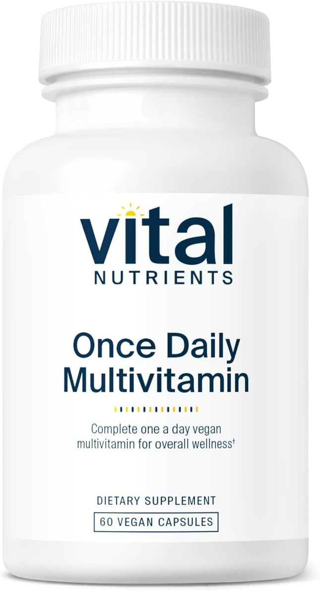 Vital Nutrients Once Daily Multivitamin – Vegan & Allergen-Free, 60 Capsules | 19 Essential Vitamins