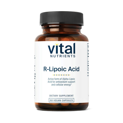 Vital Nutrients R-Lipoic Acid | Active Alpha-Lipoic Acid Antioxidant | ALA Supplement for Healthy Metabolism and Energy | Gluten, Dairy, Soy Free | Non-GMO | 60 Capsules