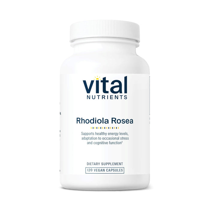 Vital Nutrients Rhodiola Rosea | Energy, Memory & Stress Support | 120 Capsules | Gluten, Dairy & Soy Free | Non-GMO