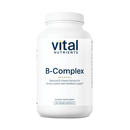 Vital Nutrients Vitamin B-Complex | Vegan High-Potency Methylated B Vitamins | 240 Capsules