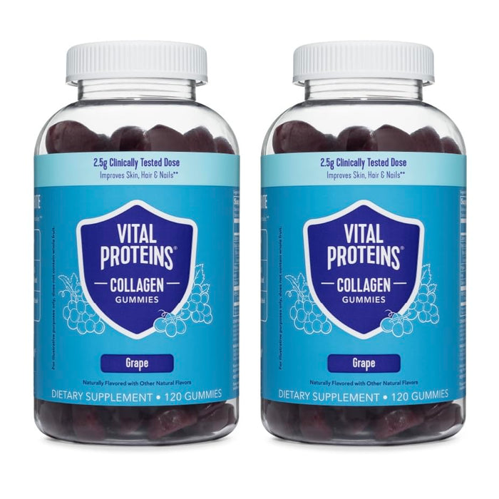Vital Proteins Collagen Gummies – 2.5g VERISOL, 120ct x 2, Grape