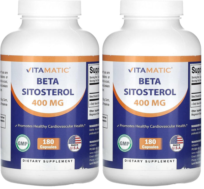 Vitamatic Beta SItosterol 400 mg – 360 Capsules (Pack of 2)